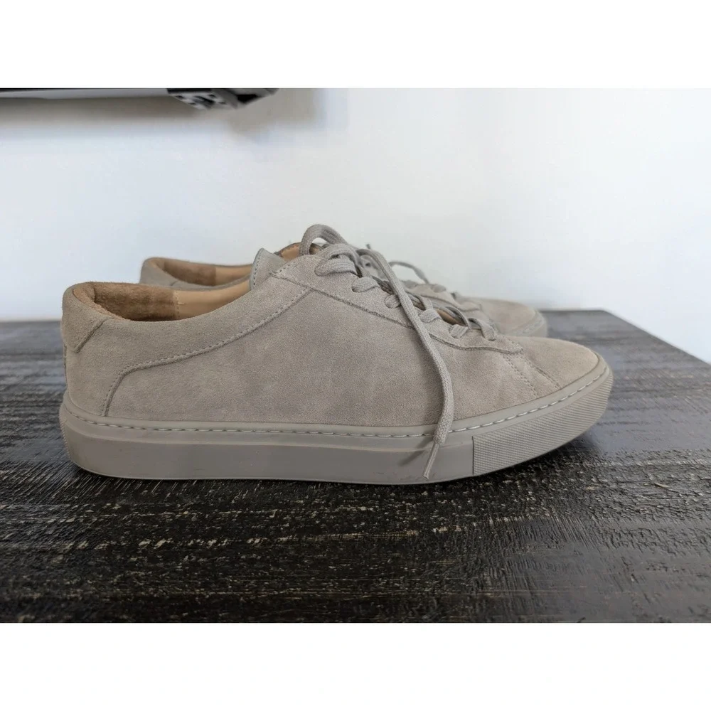 KOIO Capri Leather Sneakers Italian Suede Shoe Light Grey Men Sz EU 42 US 9